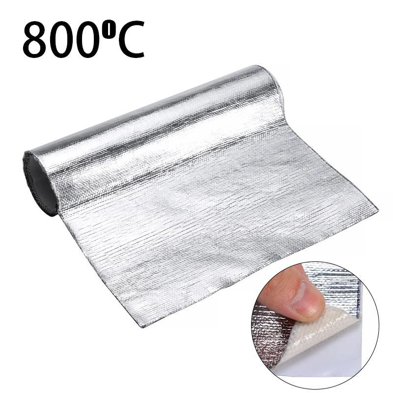 1 Roll 25*50cm Car Interior Self adhesive Aluminum Heat Insulation