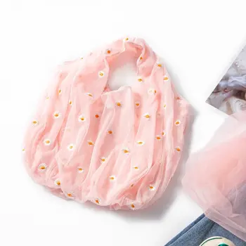 

Small daisy embroidered women bag sweet mesh handbag fashion wild