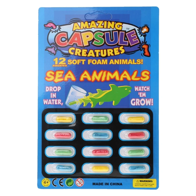 4 PCS New Magic Soft EVA Baby Cognition Toys Early Educational Toy Kids Cartoon Animal Toys Bath Toy Grow Capsule Larger In Wate