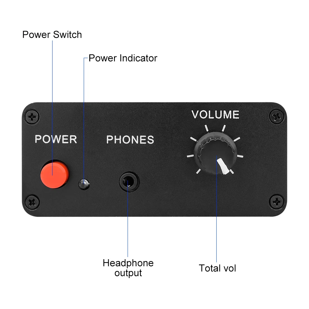 AIYIMA NE5532 Audio Signal Amplifier Preamplifier Gain 20db Stereo Amp Headphone Amplifiers With Volume Adjustment
