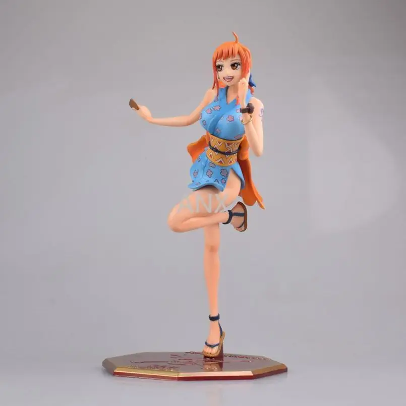 

22.5cm Anime One Piece Nami Figure Short Skirt Female ninja PVC Action Figure Collection Doll Toys model For Children
