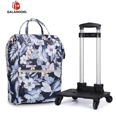 Trolley handbag Портативный багажный дорожный рюкзак на колесиках, сумка на колесиках, женская сумка, легкая, вместительная, чемодан, сумки для переноски - Цвет: Trolley handbag