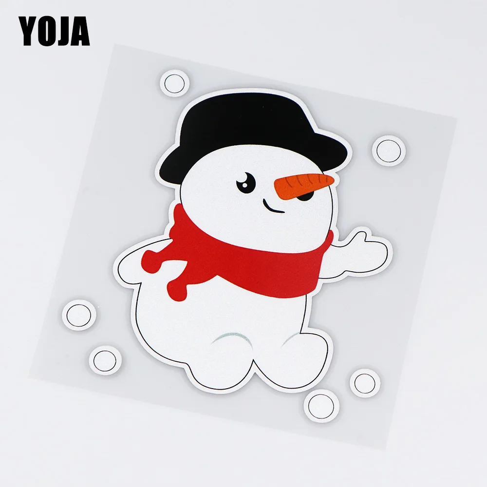 YOJA 12 2X13 1 см Снеговик милый мультфильм окно декоративный автомобильный стикер