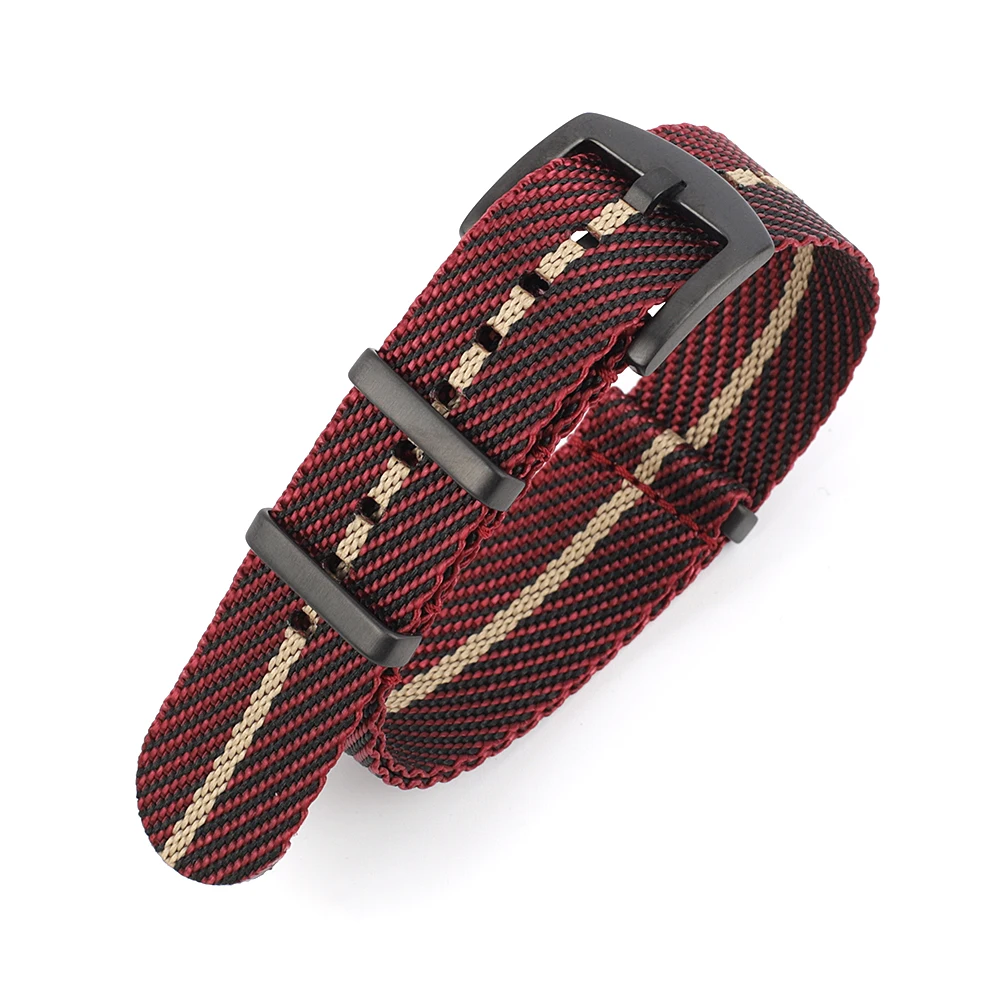Nylon Nato Strap 20mm 22mm Stripe Watchband Replacement Watch Band Military Wristband Accessories For Tudor Nato Watch Strap