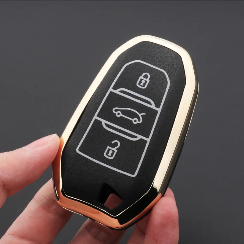 Цинковый сплав+ светящийся чехол для автомобильных ключей для peugeot 3008 5008 208 307 308 508 2008 4008 Защитная крышка Держатель Аксессуары для кожи
