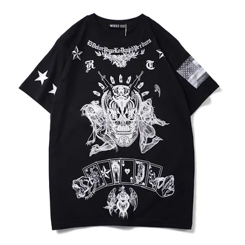 

New 2020 Men Cotton Classic demon Stars US Flag T Shirts T-Shirt Hip Hop Skateboard Street T-Shirts Tee Shirt Top kenye #N280