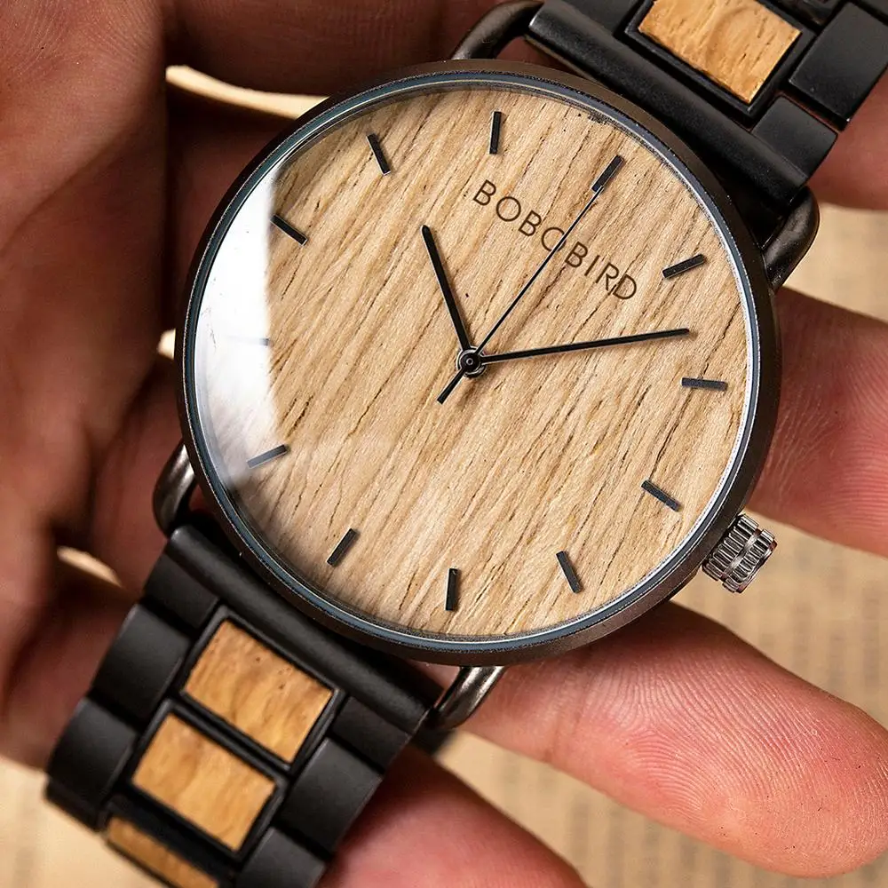 

Men Top Watch BOBO BIRD Wooden Wristwatch Fashion Luxury Japan Quartz Movement Timepiece Party Christmas Gifts Box reloj hombre