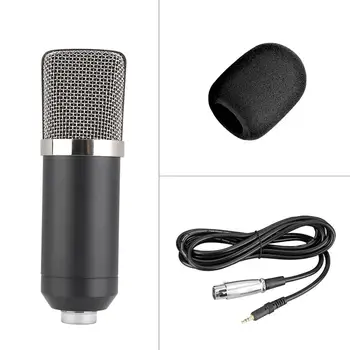 

Condenser Microphone High Sensitivity Studio Broadcasting Sound Recording Low Noise MIC Gold Plated Firm Durable Microphone