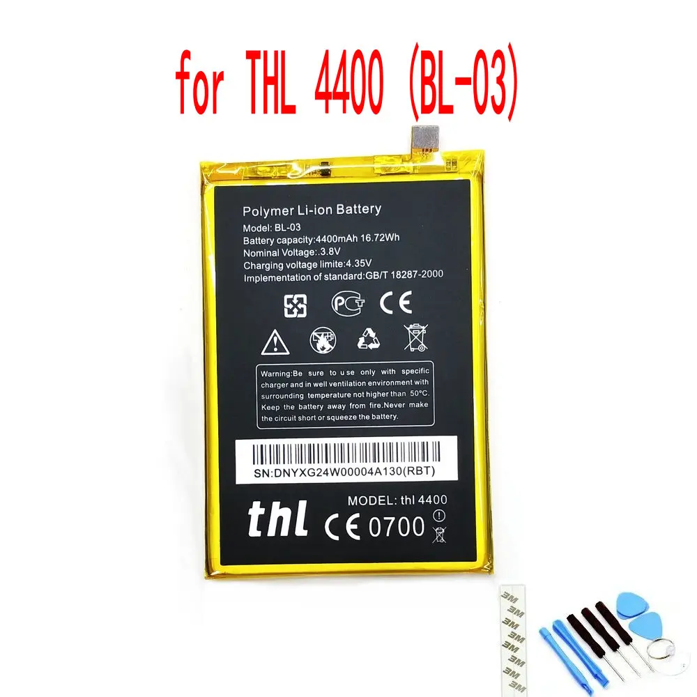 Высококачественный 4400mAh BL-03 Аккумулятор для THL 4400 мобильного телефона
