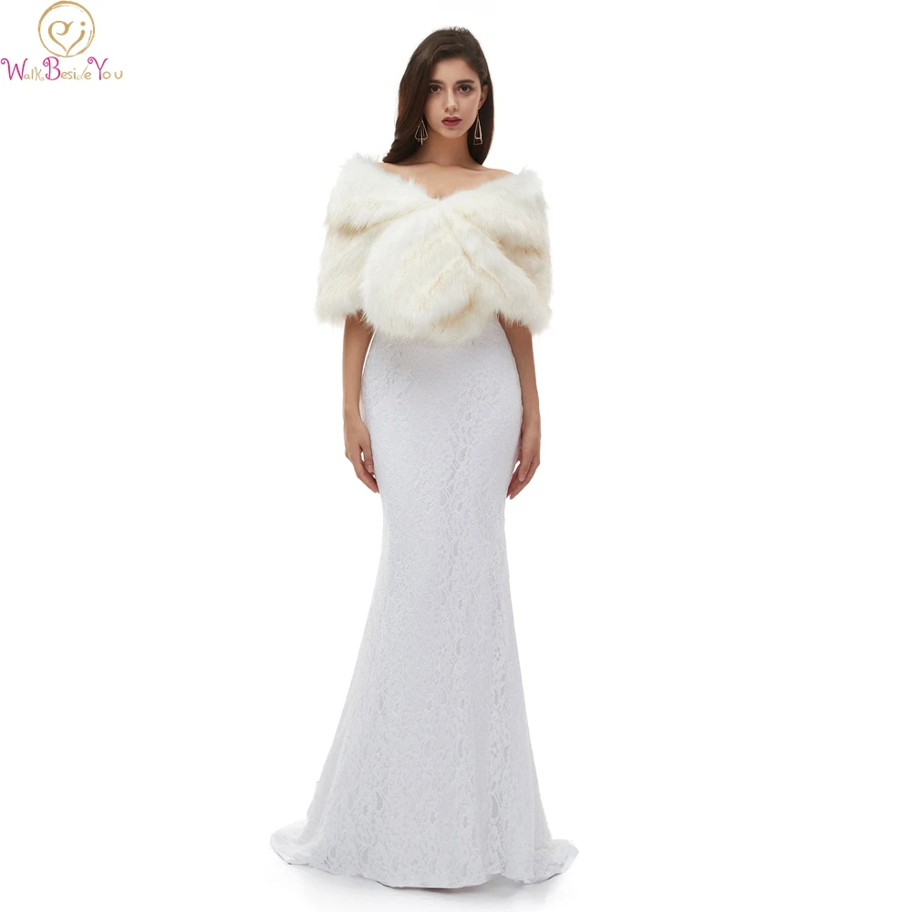 2021 Ivory Shawls Fur For Formal 