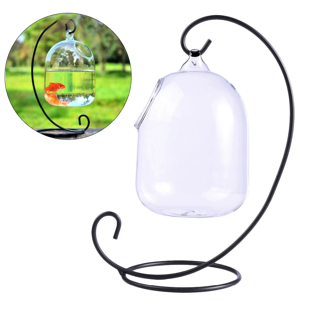 Creative Clear15cm Height Hanging Glass Aquarium Fish Bowl Fish Tank Flower Plant Vase With 23cm Height 1 Creative Clear15cm Height Hanging Glass Aquarium Fish Bowl Fish Tank Flower Plant Vase With 23cm Height 3