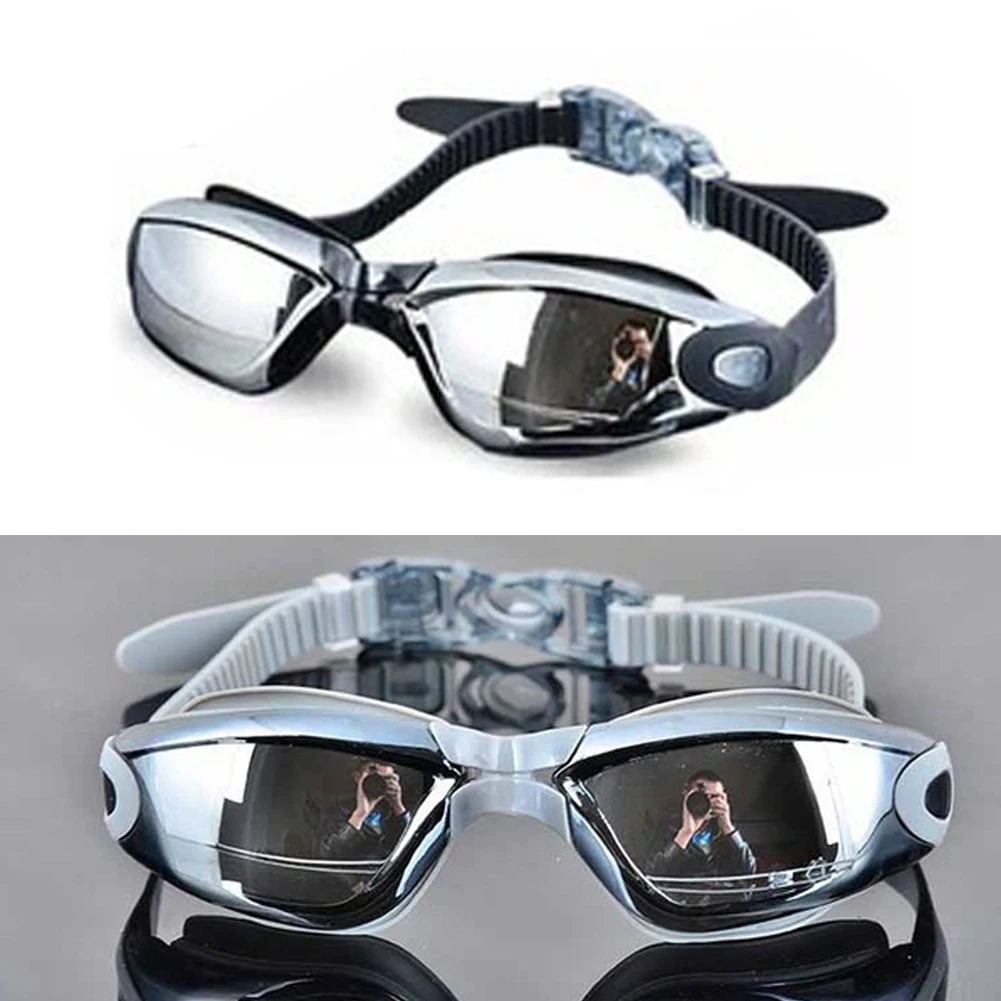 Ectroplating-Gafas de agua para hombre y mujer, lentes de baño impermeables UV, antiniebla, ajustables, para nadar y bucear