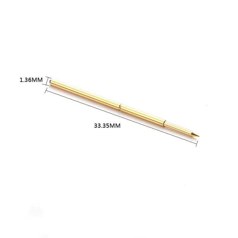 

100Pcs Spring Voltage Test Probe Head Gold-plated PA100-B Circuit Board PCB Instrument Tool Diameter 1.36MM