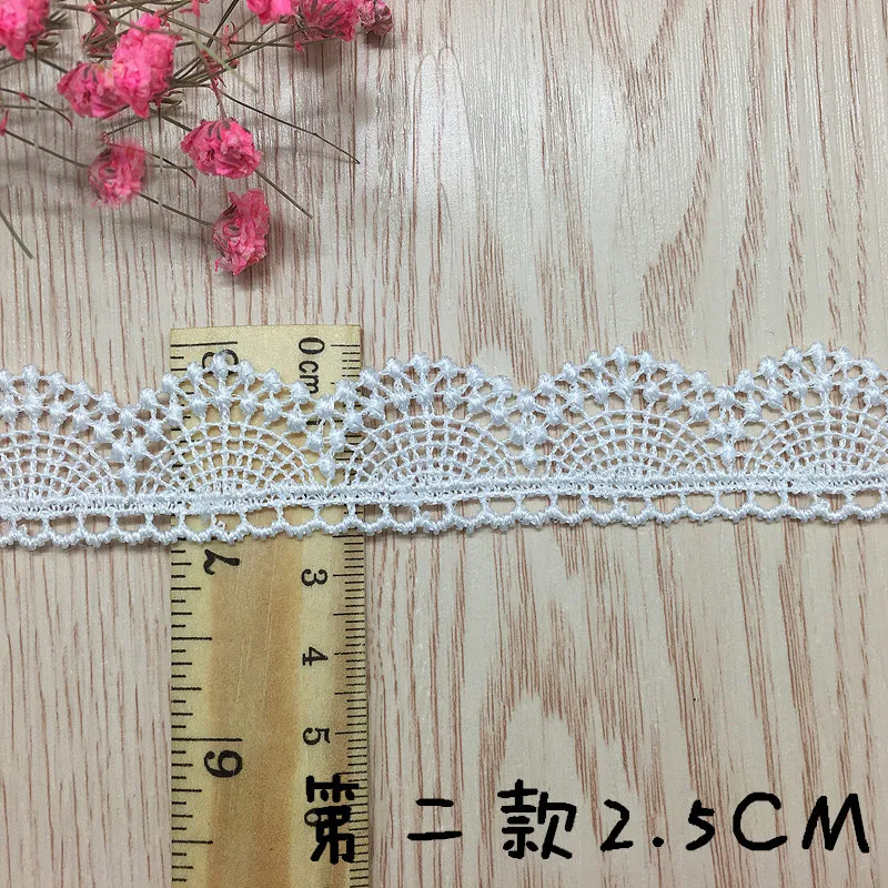 Embroidered White Hollow Floral Lace Fabric 4yards for DIY Crafts Sewing Accessories lace fabric