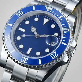 

RLX watch 40 mm blue sterile luminous dial sapphire crystal blue ceramic bezel date Automatic movement men's watch G02