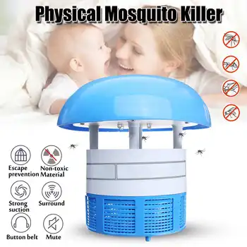 

Becornce 6 LED Electronics Mosquito Killer Lamp 220V Physical Insect Killer Fly Bug Trap Zapper Light Low Decibels