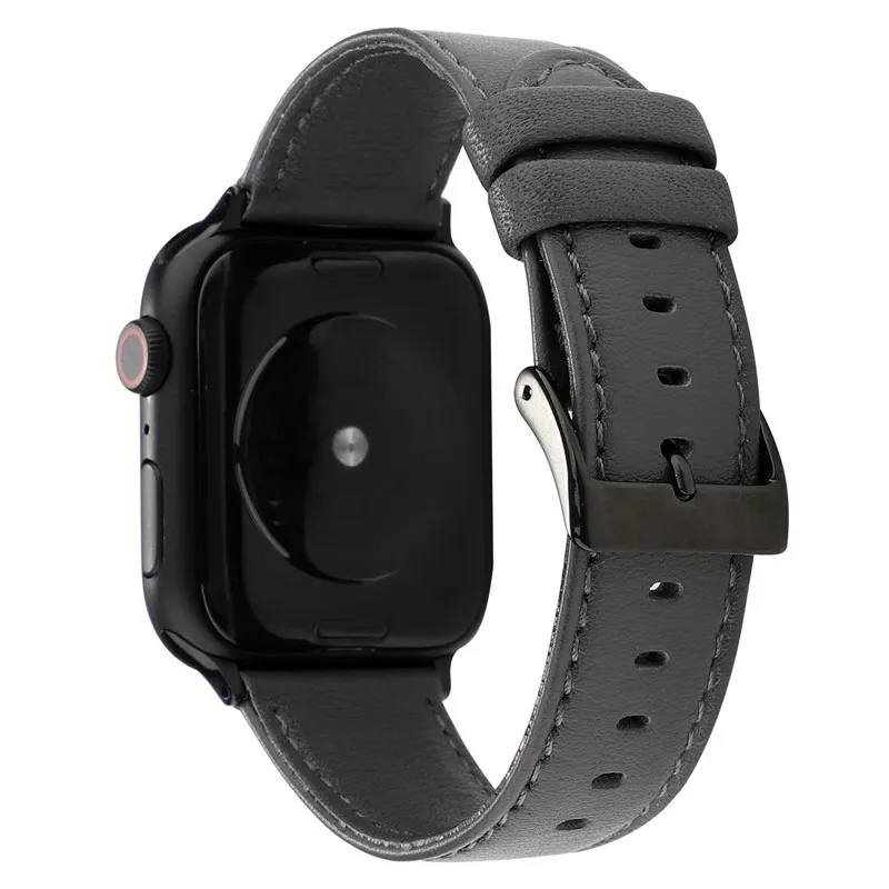 Сменный Браслет из натуральной кожи для Apple Watch 4 5 ремешок из телячьей кожи 44 40 мм для iWatch 3 2 Аксессуары для браслетов 38 42 мм