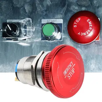 

20Pcs Button Switch Emergency Stop Button 1NC 1NO C Stainless Steel Button 440V 10A IP65 IK08