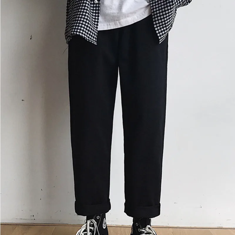 Spring Summer Drawstring Casual Pants Men's Fashion Solid Color Straight Pants Men Streetwear Hip-hop Loose Trousers Mens M-5XL