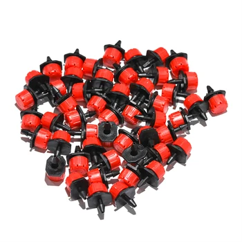 

100pcs/set Adjustable Gardening Micro Flow Drip Head Barb Irrigation Watering Dripper Sprinkler Pot For Greenhouse