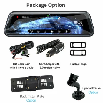 

10 Car DVR Rearview Mirror Dash Cam Camera Video Auto Driving Recorder 1080P
