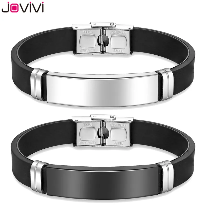 Jovivi 1х силиконовый спортивный медицинский оповещающий идентификационный браслет из нержавеющей стали идентификационный браслет пара браслет дружбы подарок