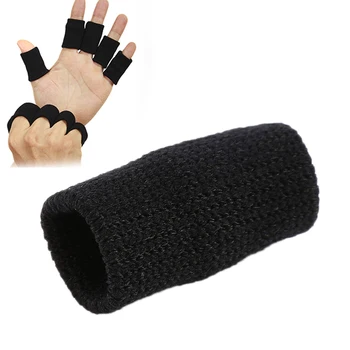 

10Pcs Breathable Washable Sports Finger Guard Black Finger Protector Aid Arthritis Band Wraps Finger Sleeves Sport Gym Gear