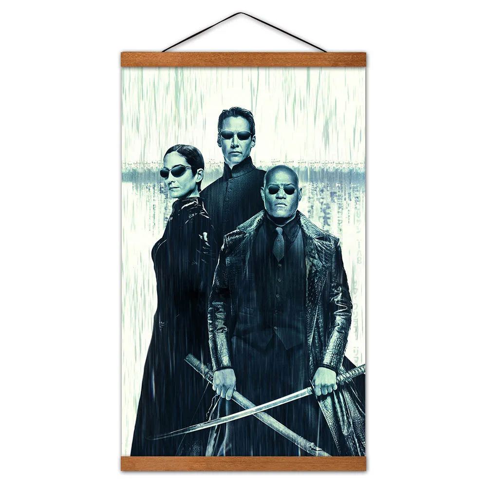 The Matrix Revolutions Movie Posters and Prints Wall Art Picture Magnetic Teak Wood Scrolls Canvas Paintings Artwork Hanger | Дом и сад
