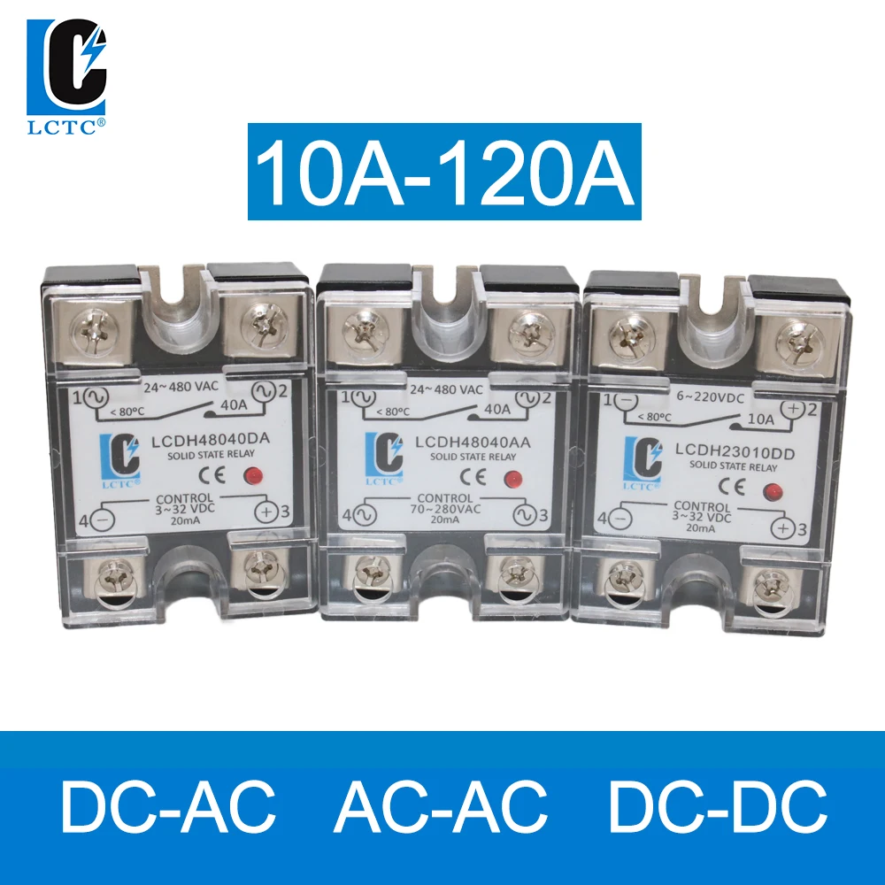 SSR DA AA DD Single Phase Solid State Relay 10A 25A 40A 60A 80A 100A 120A 200A