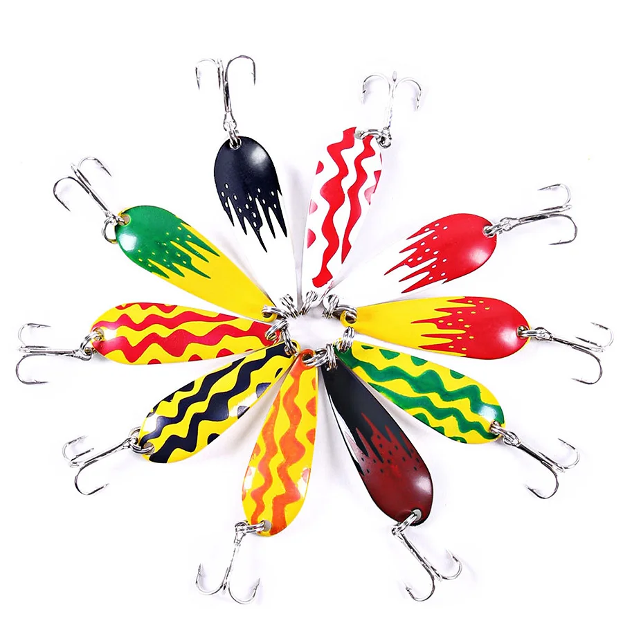 

10pcs Crankbaits Wobbler For Fishing Lure Accessories Tackle Spinners Spoon Bass Trout Artificial Bait Hard Metal Jig Peche Set