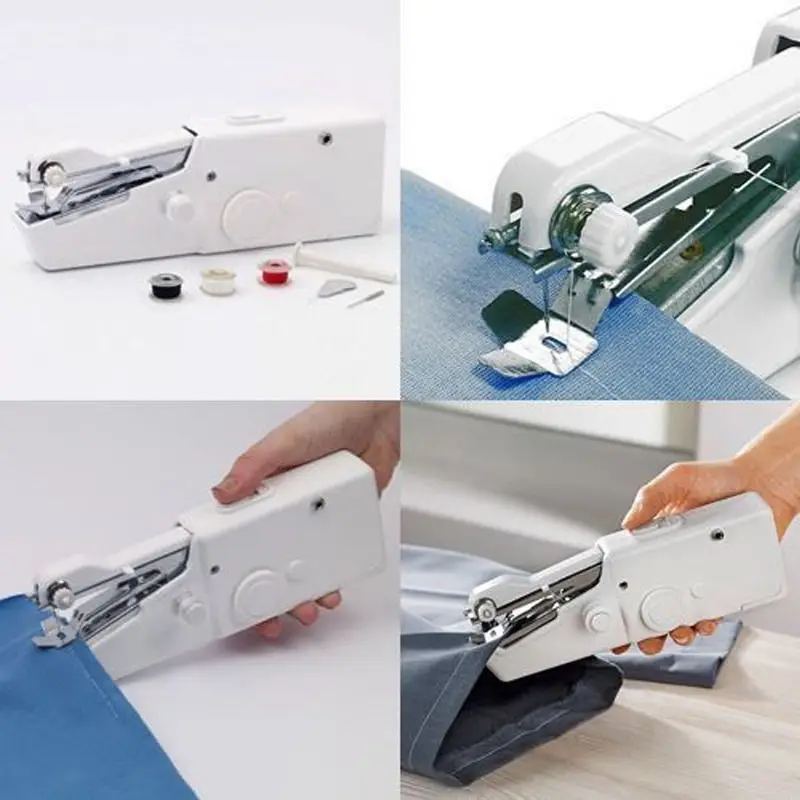 2019 Mini Portable Handheld sewing machines Stitch Sew needlework Cordless Clothes Fabrics Electric Sewing Machine Stitch Set