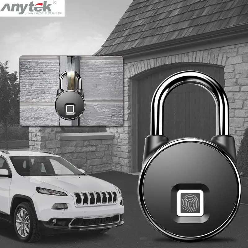 Anytek P22 смарт-замок без ключа для отпечатков пальцев IP66 Противоугонный замок безопасности полупроводниковая технология распознавания отпечатков пальцев