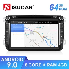 2 9 Isudar reprodutor multimídia Carro Android GPS Din Áudio Rádio Do Carro Auto Para VW/Volkswagen/POLO/ PASSAT/Golf 8 Núcleos RAM 4G 64G DVR(China)