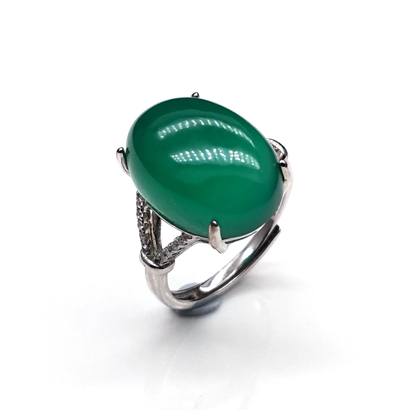 Женское кольцо с драгоценным камнем большого размера, зеленый агат и красный агат, серебро 925 пробы, хорошее ювелирное изделие для леди, годовщина жены, хороший подарок
