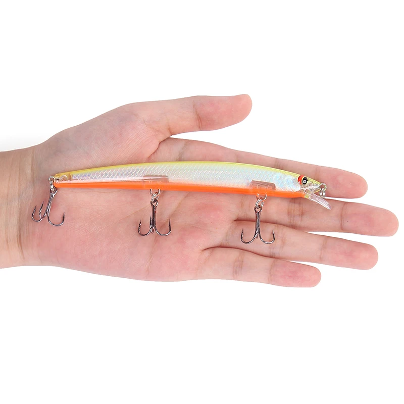 

Приманка рыболовная жесткая, 135 мм, 14,5 г, для дайвинга, 0,5-1 м, для морской рыбалки, Рыбная ловля окуня, приманка на щуку, приманка с тройным крюч...