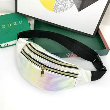 

Women Waist Bag Laser Fanny Pack Running Zip Belt Money Pouch Travel Holiday Bag ladies fashion chest bag