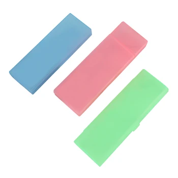 

3Pcs Plastic Pencil Box Transparent Clear Pen Stationery Holder for Children Students