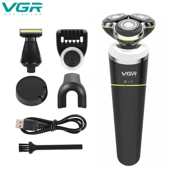 

Electric Shaver with 3D Floating Heads Washable Shaver Electric Charging Display Shaving machine for Men