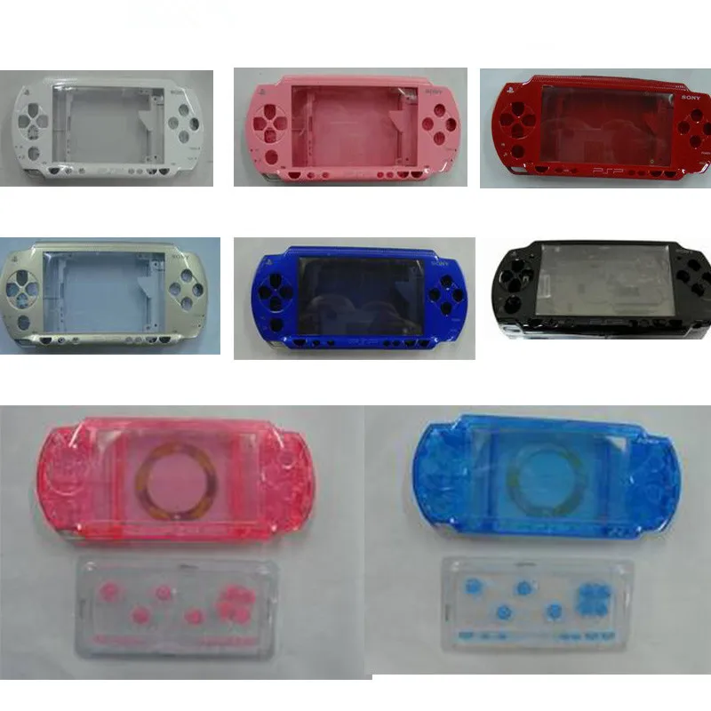 10 компл. Замена Полный корпус чехол для psp 1000 с полной кнопки оболочки+ наклейка+ винт