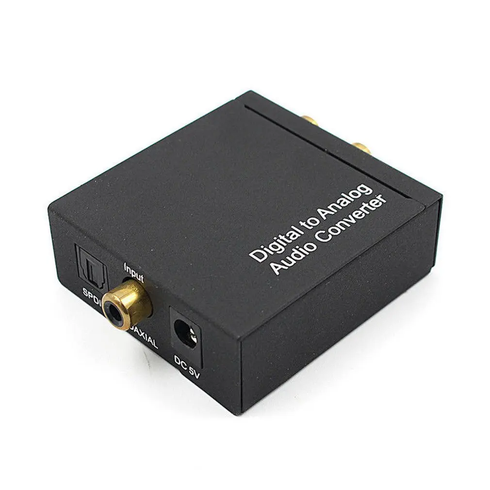 3,5 мм Цифровой коаксиальный Toslink оптический в аналоговый L/R RCA аудио конвертер адаптировать+ волоконно-оптический кабель