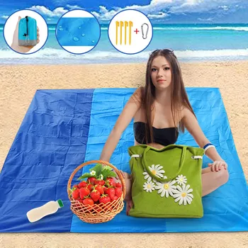 

Beach Mat Picnic Camping Outdoor Tent Swimming Pool Sand Beach Mat Fold Portable Waterproof Fast Dry Blanket Pad multiple sizes
