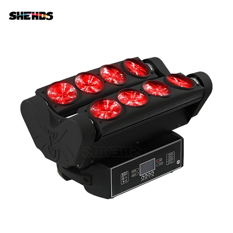

1/2/4pcs LED Beam Spider 8x10W RGBW 4in1 Moving Head Lighting DMX 512 Disco Bar Nightclub Professional Stage DJ Equipment SHEHDS