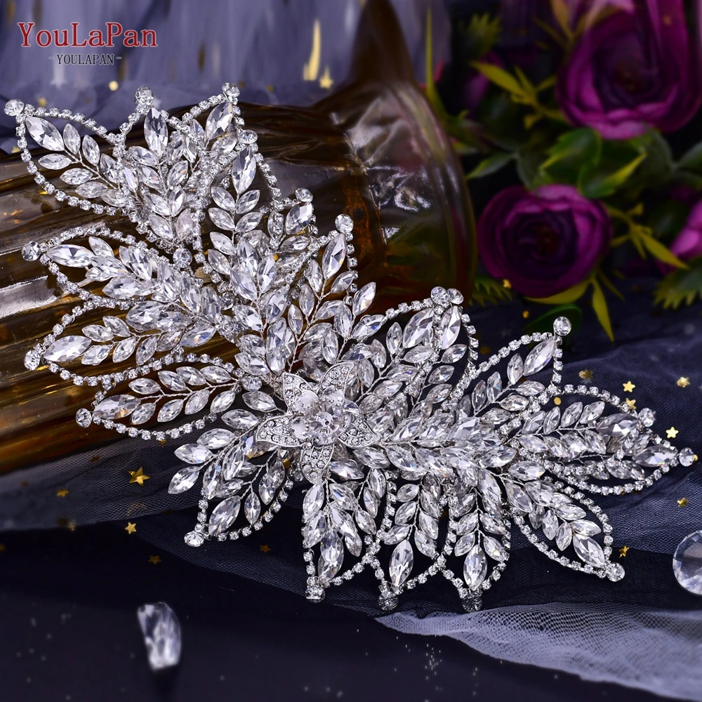 YouLaPan HP413 Crystal Bridal Tiara Crown Wedding Hair Accessories Bridal Headwear Handmade Rhinestone Headband Women Headpiece