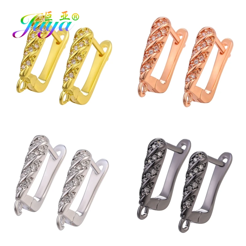 Аксессуары для сережек Juya DIY декоративные золотистые/Серебристые серьги крючки
