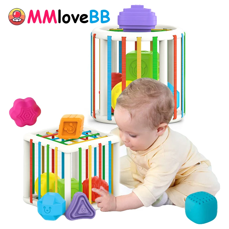 Baby Vorm Sorteren Speelgoed Vaardigheid Tactile Touch Speelgoed 10 Maanden Tot 3 Jaar Zacht Cube Montessori Speelgoed| | - AliExpress