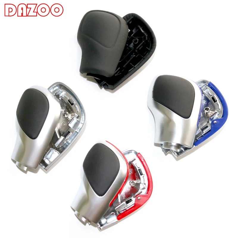 Chrome Matt With Leather DSG Shift Knob Gear Side Cover DSG Emblem For