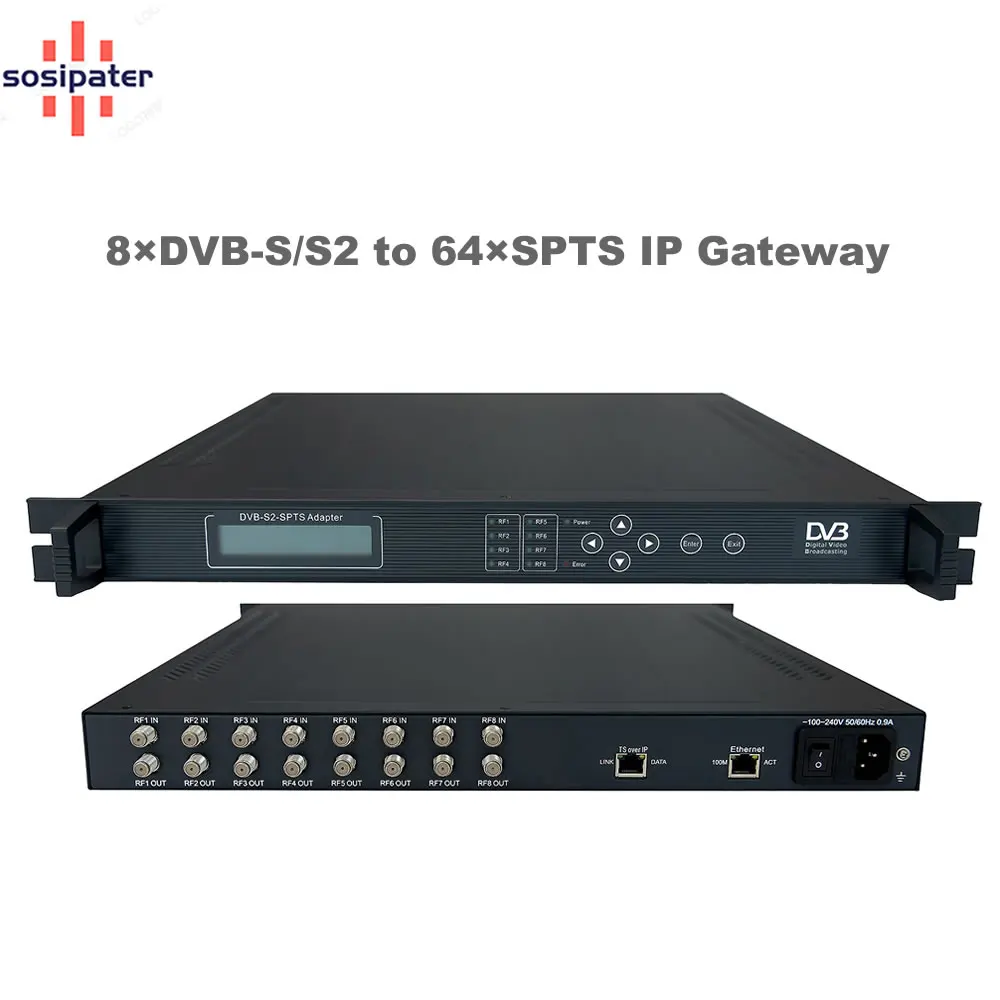 DVB-S2 to IP SPTS output 8 DVB-S/S2 64 IPTV UDP/multicast/GigaIP IRD Professional Receiver sc-2135 | Электроника