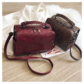 

Kmuysl's new simple small square handbag designer handbag high quality PU leather shoulder bag for women's mobile phone