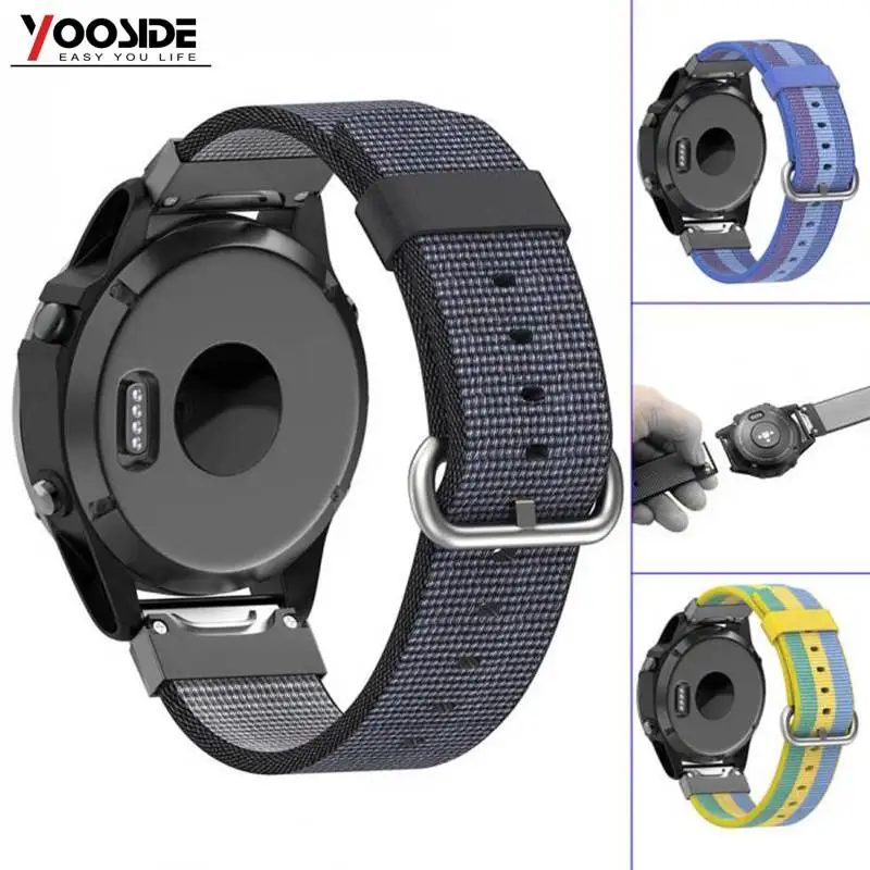Браслет YOOSIDE Fenix 6 ремешок для часов из нейлона 22 мм Garmin 5 Forerunner 935/945 Quatix