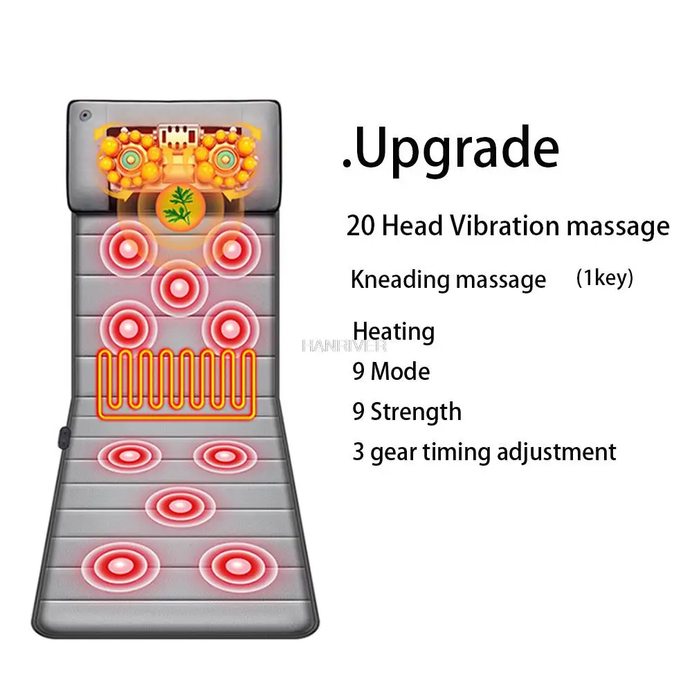 Cervical massager neck waist back multifunctional massage cushion body massage chair blanket mattress cushion heating pad 3